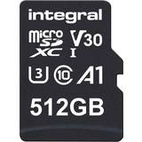 Integral U3 Hukommelseskort Integral Premium High Speed microSDXC Class 10 UHS-I U3 V30 100/80 MB/s 512GB