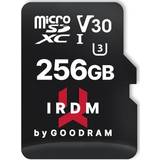 GOODRAM U3 Hukommelseskort GOODRAM IRDM MicroSDXC Class 10 UHS-I U3 V30 100/70 MB/s 256GB +Adapter