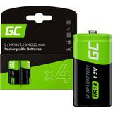 Batterier - C (LR14) - Genopladelige standardbatterier Batterier & Opladere Green Cell GR14 Compatible 4-pack