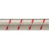 Marinereb Robline Elastiksnor, Hvid/rød elastik snor 5mm hvid/rød 100m