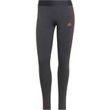 24 - Jersey Tights adidas Women's Loungewear Essentials 3-Stripes Leggings - Dark Grey Heather/Semi Turbo