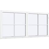 2-fag - Hvide Tophængte vinduer Sparvinduer TS0208 Træ Tophængte vinduer Vindue med 2-lags glas 140x120cm