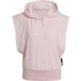 32 - Dame - Løs Sweatere adidas Women Sportswear Studio Lounge Hooded Tee - Botanic Pink Mel