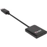 Sort - USB A micro Kabler Club 3D Displayport-2HDMI/USB Micro A M-F