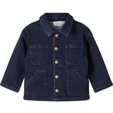 Polyester Skjorter Børnetøj Lil'Atelier NmmLaro - Dark Blue Denim (13197149)