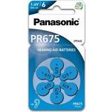 Batterier - Høreapparatbatteri Batterier & Opladere Panasonic Pr 675 6-Pack
