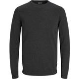 Herre - Striktrøjer Sweatere Jack & Jones Crew Neck Knitted Pullover - Grey/Dark Grey Melange