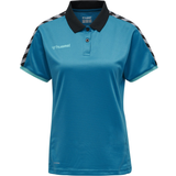 Dame - Turkis Polotrøjer Hummel Authentic Functional Jersey Polo Shirt Women - Turquoise