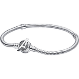 Nikkelfri Armbånd Pandora Moments Marvel The Avengers Logo Clasp Snake Chain Bracelet - Silver