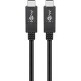3.1 (gen.2) - Sort - USB-kabel Kabler Goobay 3.1 Gen 2 USB C - USB C M-M 1m