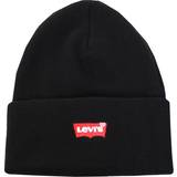 Levi's Dame Tilbehør Levi's Batwing Slouchy Embroidered Beanie - Black