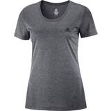 Salomon Dame Overdele Salomon Agile Short Sleeve T-shirt Women - Ebony/Black/Heather