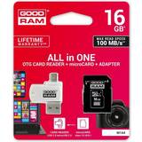 GOODRAM microSDHC Hukommelseskort & USB Stik GOODRAM M1A4 MicroSDHC Class 10 UHS-I U1 100/10MB/s 16GB