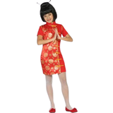 Th3 Party Kineser Pige Kostume til Børn Rød