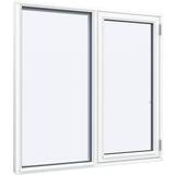 Hvide Sidehængte vinduer Sparvinduer SH0203 Træ Sidehængt vindue Vindue med 2-lags glas 110x120cm