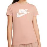 26 - 44 - Bomuld Overdele Nike Sportswear Essential T-shirt - Rose Whisper/White