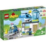 Hår - Politi Legetøj Lego Duplo Police Station & Helicopter 10959