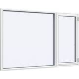2-fag - Hvide Sidehængte vinduer Sparvinduer SH0302 Træ Sidehængt vindue Vindue med 2-lags glas 150x120cm