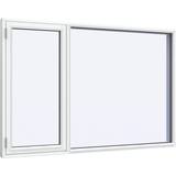 Hvide Sidehængte vinduer Sparvinduer SH0301 Træ Sidehængt vindue Vindue med 2-lags glas 150x120cm