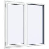 Hvide Sidehængte vinduer Sparvinduer SH0201 Træ Sidehængt vindue Vindue med 2-lags glas 110x120cm