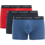 Herre - Rød Underbukser Tommy Hilfiger Logo Waistband Trunks 3-pack - Des Sky/Petrol Blue/Prim Red