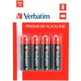 Alkalisk - Batteri til fjernbetjening - Batterier Batterier & Opladere Verbatim AA Premium Alkaline Compatible 4-pack