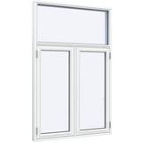 2-fag - Hvide Sidehængte vinduer Sparvinduer SH0306 Træ Sidehængt vindue Vindue med 2-lags glas 130x160cm