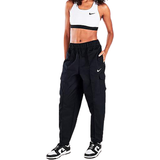 Nike Women's Sportswear Essentials Curve Woven High Rise Cargo Pants - Black