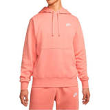 Nike Pink Overdele Nike Club Fleece Pullover Hoodie - Light Madder Root/Light Madder Root/White