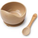 Delvist - Træ Sutteflasker & Service Elodie Details Silicone Bowl Set Pure Khaki
