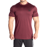 Better Bodies Elastan/Lycra/Spandex Overdele Better Bodies Essex Stripe T-shirt Men - Maroon Melange