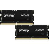 8 GB - SO-DIMM DDR5 - Sort RAM Kingston Fury Impact SO-DIMM DDR5 4800MHz 2x8GB (KF548S38IBK2-16)