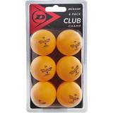 Orange Bordtennisbolde Dunlop Club Champ 6 table tennis balls