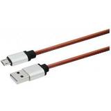 Brun - USB-kabel Kabler Essentials USB A-USB Micro-B M-M 1m
