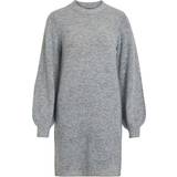 Object Collector's Item Eve Nonsia Ballon Sleeved Knitted Dress - Light Grey Melange
