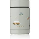 Børnetermokander Liewood Nadja Food Jar Vehicles Dove Blue Mix 250ml