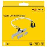 Mini PCIe Netværkskort & Bluetooth-adaptere DeLock Mini PCIe I/O PCIe half size 1 x Gigabit LAN LP (95265)