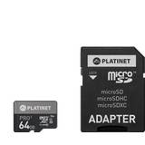 Platinet USB 3.0/3.1 (Gen 1) Hukommelseskort & USB Stik Platinet MicroSDXC Class 10 UHS-III 64GB