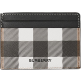 Burberry Check Print and Leather Card Case - Dark Birch Brown