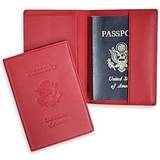 Rød Pasetuier Royce RFID Blocking Passport Case - Red
