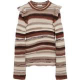 Chloé Stribede Sweatere Chloé Irregular Stripe Cashmere Knit - Black Sheep