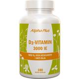 Alpha Plus Vitaminer & Kosttilskud Alpha Plus D3 Vitamin 3000 IU + K2 180 stk