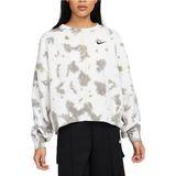 Batik Sweatere Nike Sportswear Oversized Fleece Tie-Dye Crew Sweatshirt Women's - Flat Pewter/Atomic Green/Black