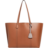 Opbevaring til laptop - Skind Tote Bag & Shopper tasker på tilbud Tory Burch Perry Triple-Compartment Tote Bag - Light Umber