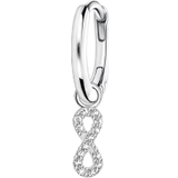 Thomas Sabo Charm Club Single Hoop with Infinity Pendant Earring - Silver/Transparent
