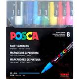 Hobbyartikler på tilbud Uni Posca Fine Tip Pen 8-pack