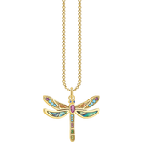 Thomas Sabo Dragonfly Necklace - Gold/Mother of Pearl/Multicolour