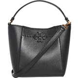 Opbevaring til laptop - Skind Håndtasker på tilbud Tory Burch McGraw Small Bucket Bag - Black