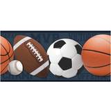 Borter Tapeter RoomMates RoomMates Sports Balls Peel and Stick Wallpaper (RMK11503BD)