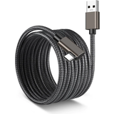 Et stik - Kvadratisk - USB-kabel Kabler Nördic Oculus Quest 2 VR Link USB A 3.2 (Gen1) - USB C Angled M-M 5m